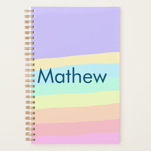eenvoudige eerste letter monogram add your name le planner (Voorkant)