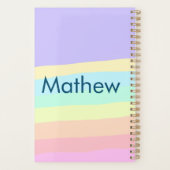 eenvoudige eerste letter monogram add your name le planner (Achterkant)