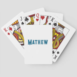 eenvoudige eerste letter monogram add your name le pokerkaarten