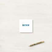 eenvoudige eerste letter monogram add your name le post-it® notes (Op bureau)