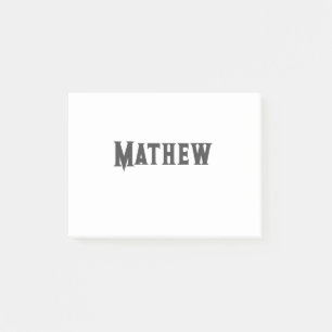 eenvoudige eerste letter monogram add your name le post-it® notes