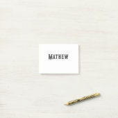 eenvoudige eerste letter monogram add your name le post-it® notes (Op bureau)