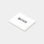 eenvoudige eerste letter monogram add your name le post-it® notes (Schuin)