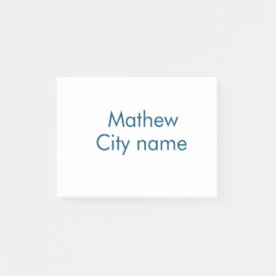 eenvoudige eerste letter monogram add your name le post-it® notes