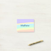 eenvoudige eerste letter monogram add your name le post-it® notes (Op bureau)