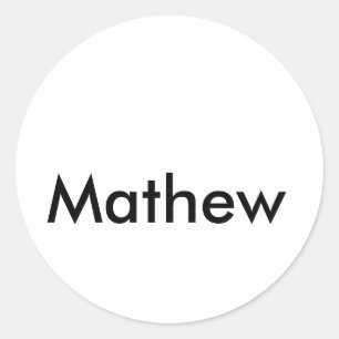 eenvoudige eerste letter monogram add your name le ronde sticker