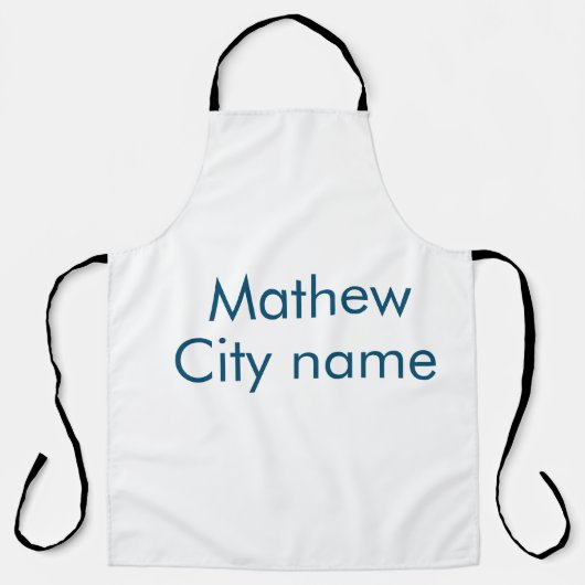 eenvoudige eerste letter monogram add your name le schort (Voorkant)