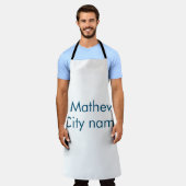 eenvoudige eerste letter monogram add your name le schort (Gedragen)