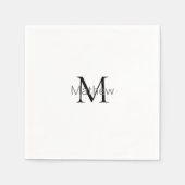 eenvoudige eerste letter monogram add your name le servet (Voorkant)