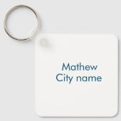 eenvoudige eerste letter monogram add your name le sleutelhanger (Voorkant)