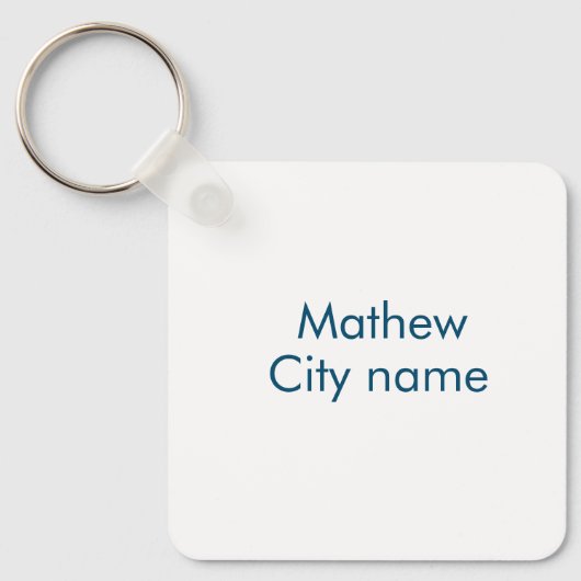 eenvoudige eerste letter monogram add your name le sleutelhanger (Voorkant)