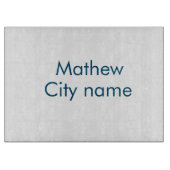 eenvoudige eerste letter monogram add your name le snijplank (Voorkant)