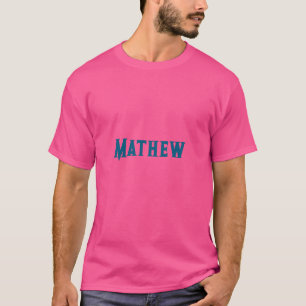eenvoudige eerste letter monogram add your name le t-shirt