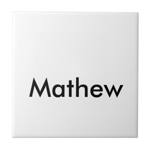 eenvoudige eerste letter monogram add your name le tegeltje (Voorkant)