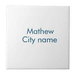 eenvoudige eerste letter monogram add your name le tegeltje