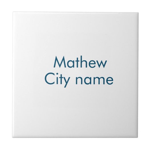 eenvoudige eerste letter monogram add your name le tegeltje (Voorkant)