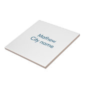 eenvoudige eerste letter monogram add your name le tegeltje (Zijkant)