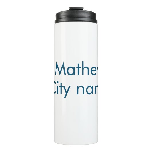 eenvoudige eerste letter monogram add your name le thermosbeker (Voorkant)
