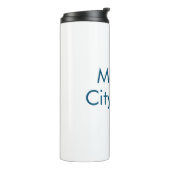 eenvoudige eerste letter monogram add your name le thermosbeker (Gedraaid links)