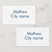 eenvoudige eerste letter monogram add your name le visitekaartje (Voorkant / Achterkant)