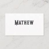 eenvoudige eerste letter monogram add your name le visitekaartje (Achterkant)