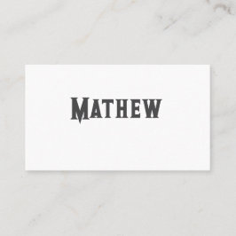 eenvoudige eerste letter monogram add your name le visitekaartje