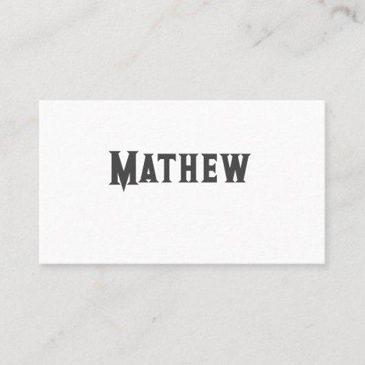 eenvoudige eerste letter monogram add your name le visitekaartje (Voorkant)