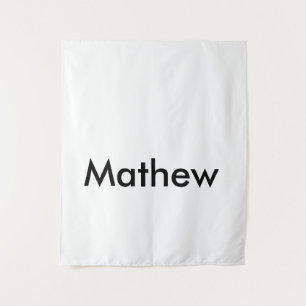 eenvoudige eerste letter monogram add your name le wandkleed