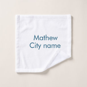 eenvoudige eerste letter monogram add your name le washandje