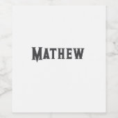 eenvoudige eerste letter monogram add your name le wijn etiket (Enkel label)