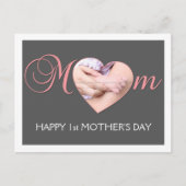 Eenvoudige eerste Moederdag aangepaste foto Briefk Briefkaart (Voorkant)