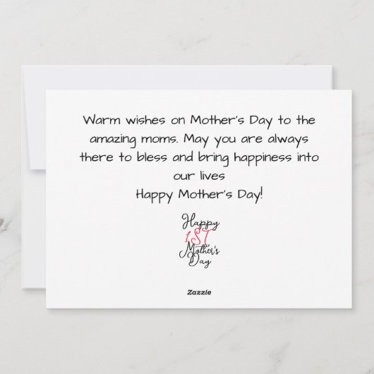 Eenvoudige eerste Moederdag cadeau drie foto colla Feestdagenkaart (Achterkant)