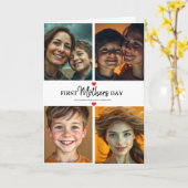 Eenvoudige Eerste Moederdag Foto Collage Kaart (Gele Bloem)