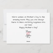 Eenvoudige eerste moederdag Gift Three Photo Colla Feestdagenkaart (Achterkant)