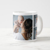 Eenvoudige eerste moederdag Gift Three Photo Colla Grote Koffiekop (Voorkant rechts)