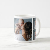 Eenvoudige eerste moederdag Gift Three Photo Colla Koffiemok (Voorkant rechts)