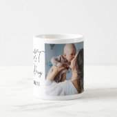 Eenvoudige eerste moederdag Gift Three Photo Colla Koffiemok (Center)