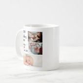 Eenvoudige eerste Vaderdag aangepaste 3 foto Koffiemok (Voorkant links)