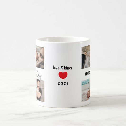 Eenvoudige eerste Vaderdag Aangepaste 8 Afbeelding Koffiemok (Center)