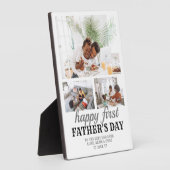 Eenvoudige eerste Vaderdag beste vader ooit 3 Foto Fotoplaat (Zijkant)
