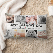Eenvoudige Eerste Vaderdag Foto Collage | Papa Kussen (Deken)