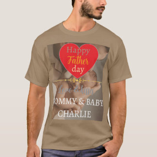 Eenvoudige Eerste Vaderdag Foto Collage | Papa  T-shirt