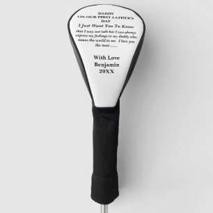 Eenvoudige eerste Vaderdag Golfheadcover