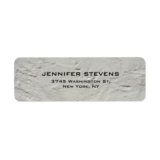 Eenvoudige effen grijze muur Elegant Modern Etiket (Voorkant)