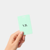 Eenvoudige effen kleur naam tekst monogram badge (Handheld)