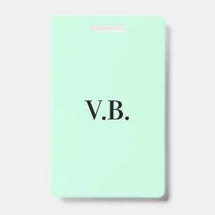 Eenvoudige effen kleur naam tekst monogram badge