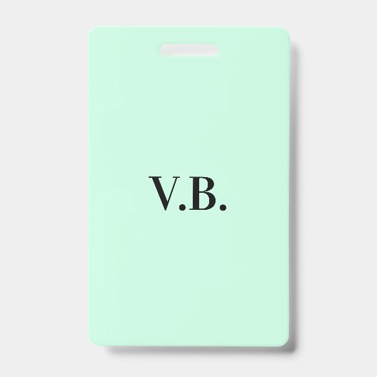 Eenvoudige effen kleur naam tekst monogram badge (Voorzijde)