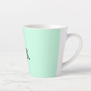 Eenvoudige effen kleur naam tekst monogram latte mok