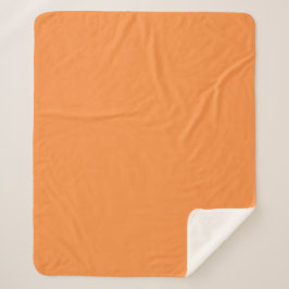 Eenvoudige Effen Kleur Oranje Eenkleurig Sherpa Deken