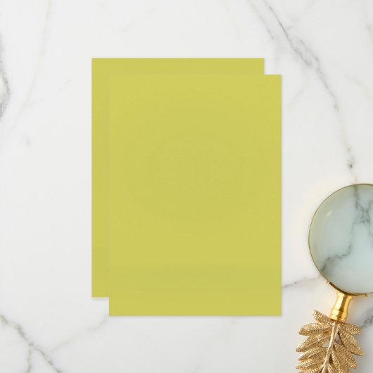 Eenvoudige effen kleur trouw Dank je wel brief Bedankkaart (Voorkant / Achterkant in situ)